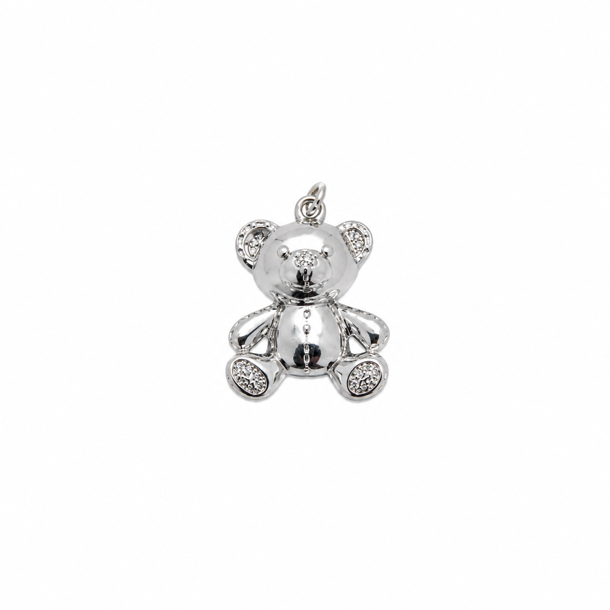 Silver Teddy Charm